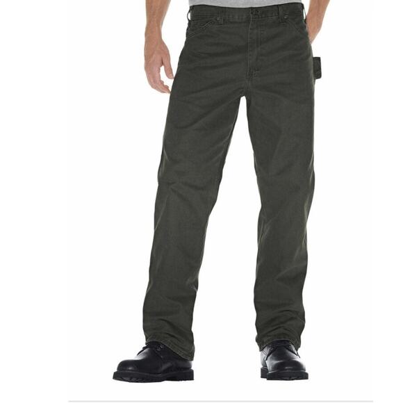 NWT Dickies Carpenter jean relaxed fit straight fit green size 38 x 32 - Picture 2 of 12